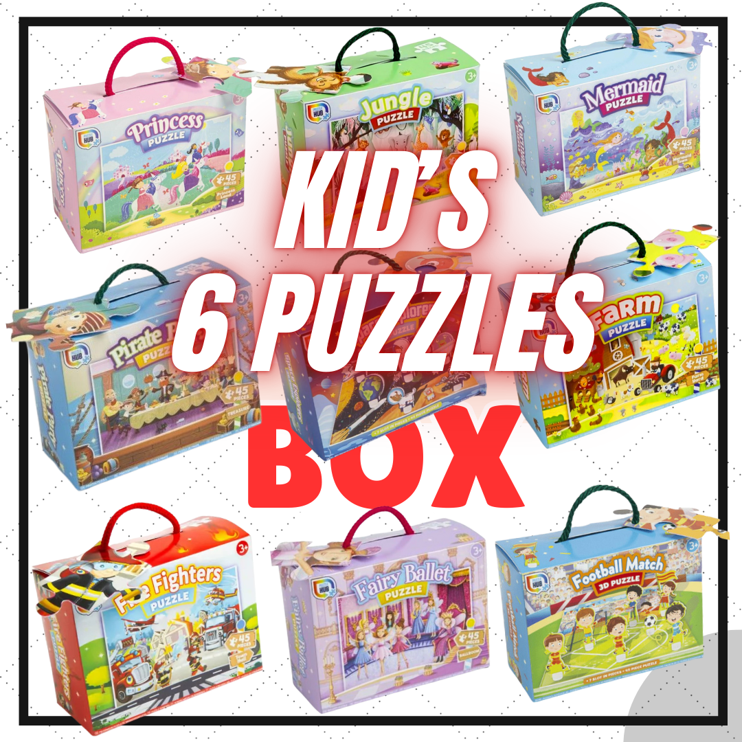 Small Kid's 6 Puzzle Box